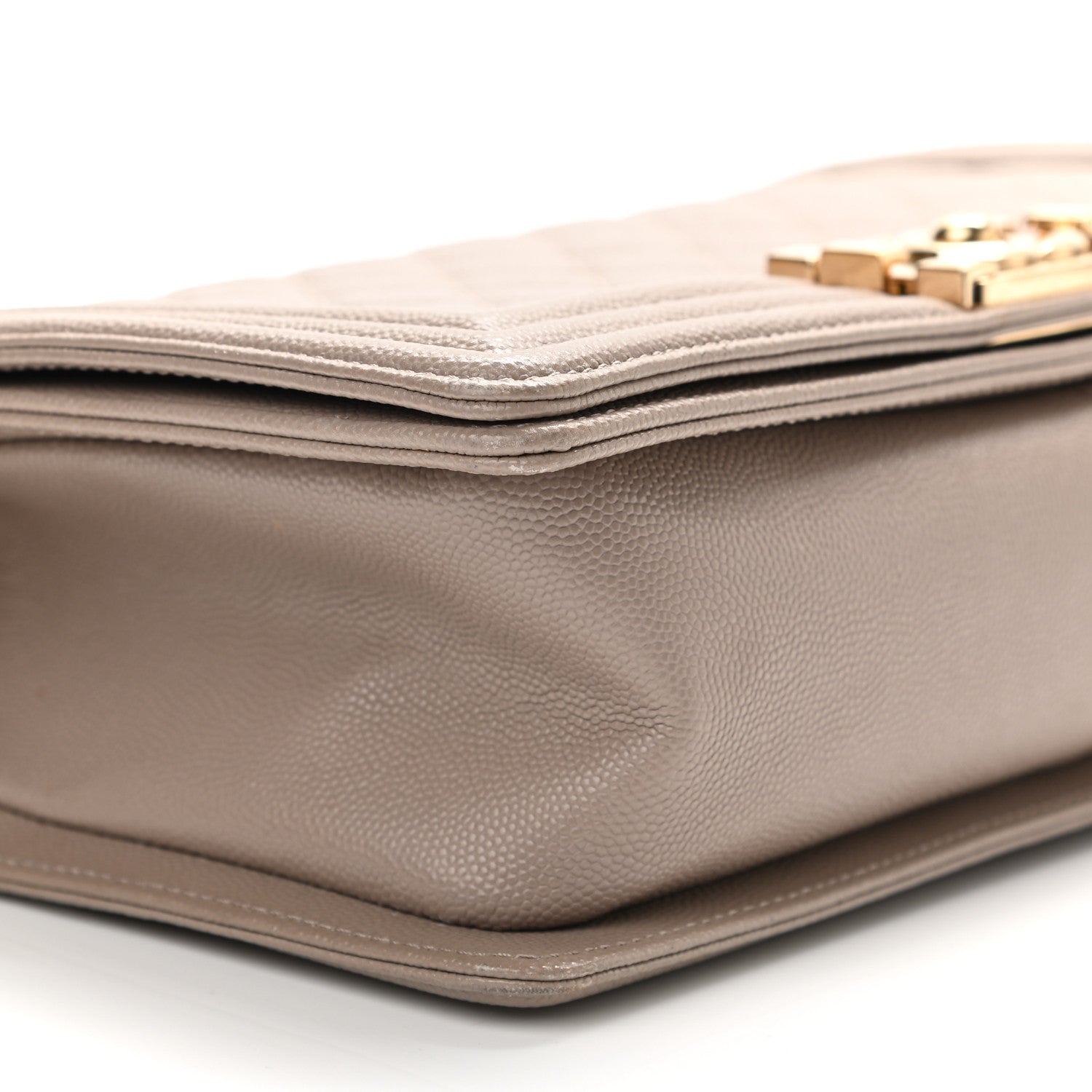 Chanel Caviar Quilted Medium Boy Flap Beige 8 of 9