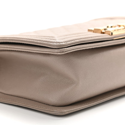 Chanel Caviar Quilted Medium Boy Flap Beige 8 of 9