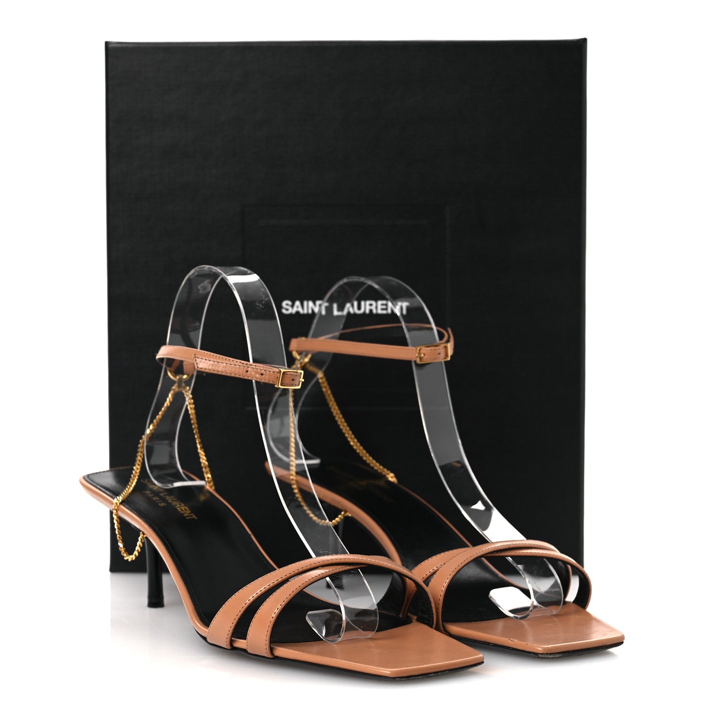 Calfskin Ankle Strap Melody Sandals 41 Bisque