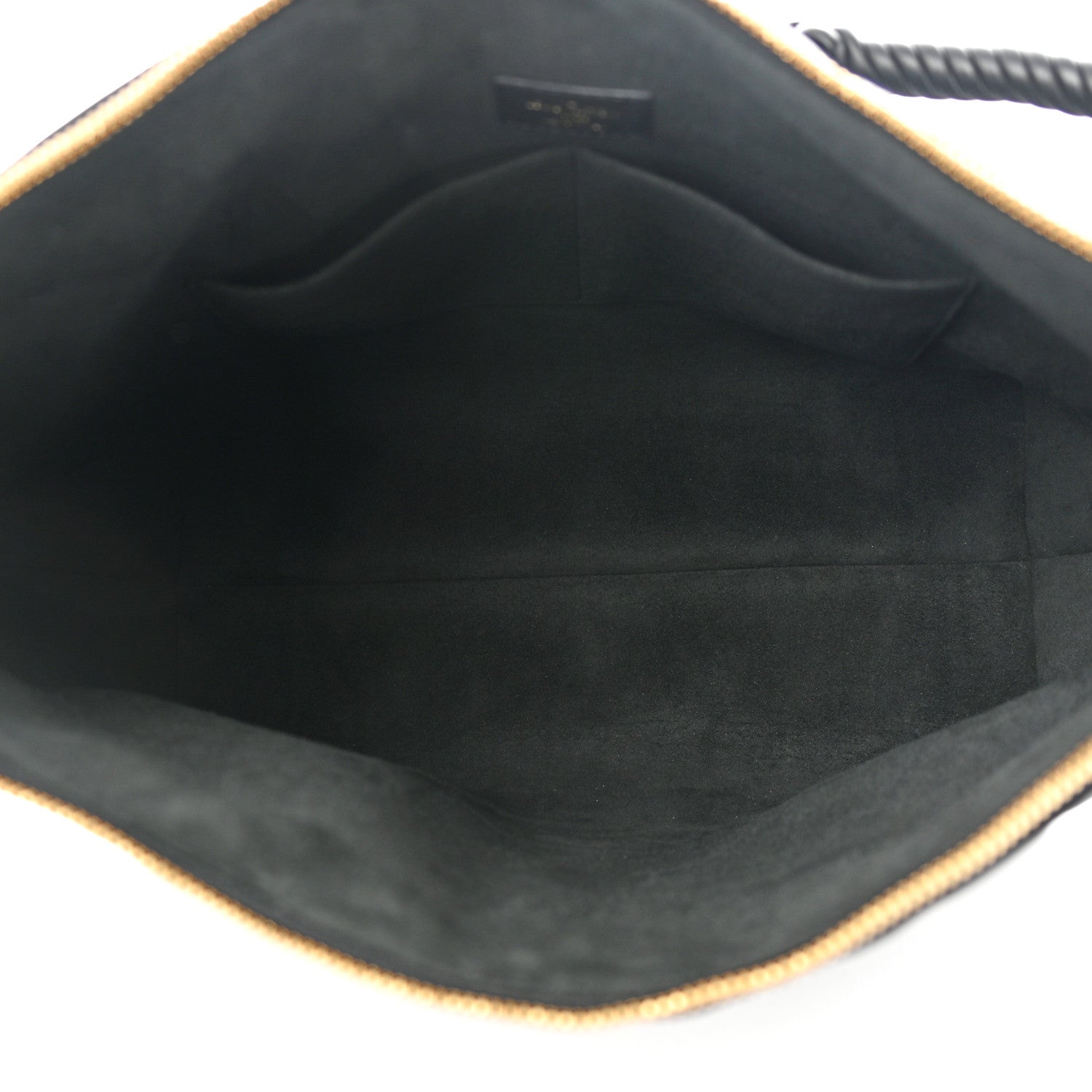 Louis Vuitton Lambskin Quilted Flowers Triangle Softy Black 5 of 10