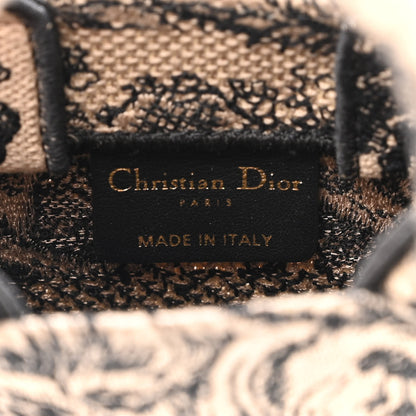 Christian Dior Canvas Toile de Jouy Embroidered Mini Book Tote Phone Bag Beige Black 5 of 9
