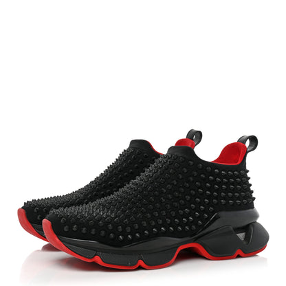 Christian Louboutin Neoprene Spike Sock Donna Flat Sneakers 39 Black 3 of 8