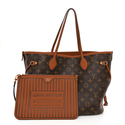 Louis Vuitton Monogram Calfskin Neo Neverfull Inside Out MM Tan 4 of 18