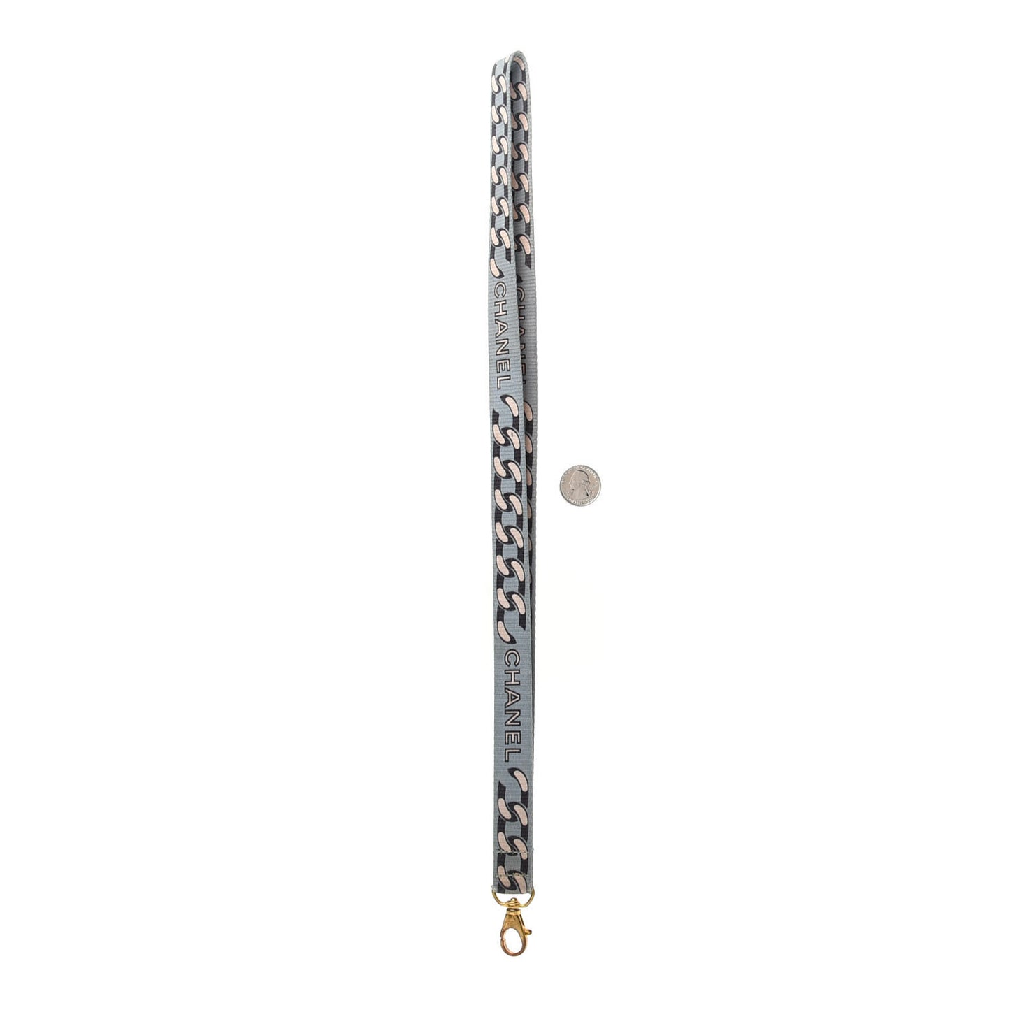 CC Lanyard Necklace Blue Gold