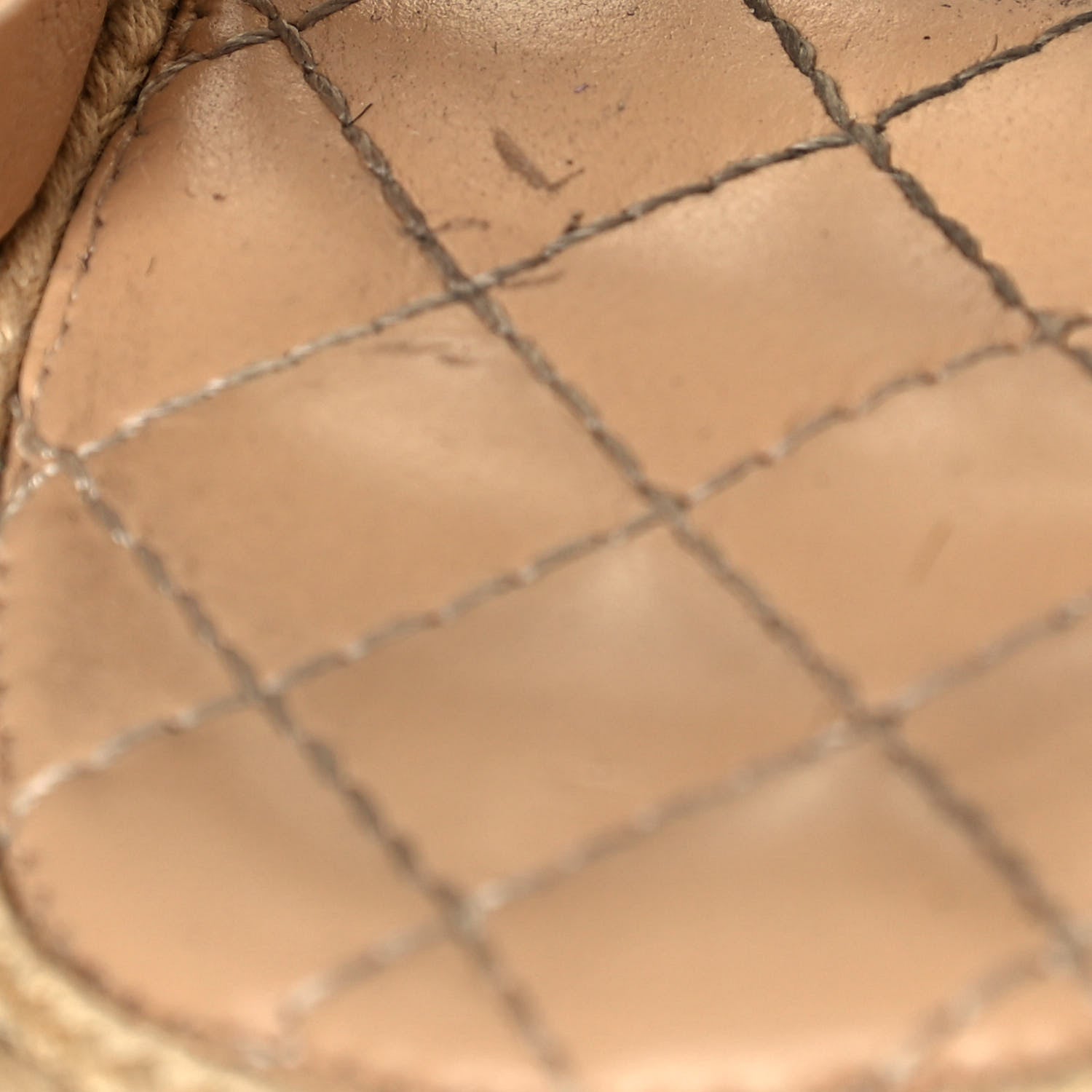 Chanel Cord Lambskin Quilted Logo Sandals 38 Beige 9 of 10