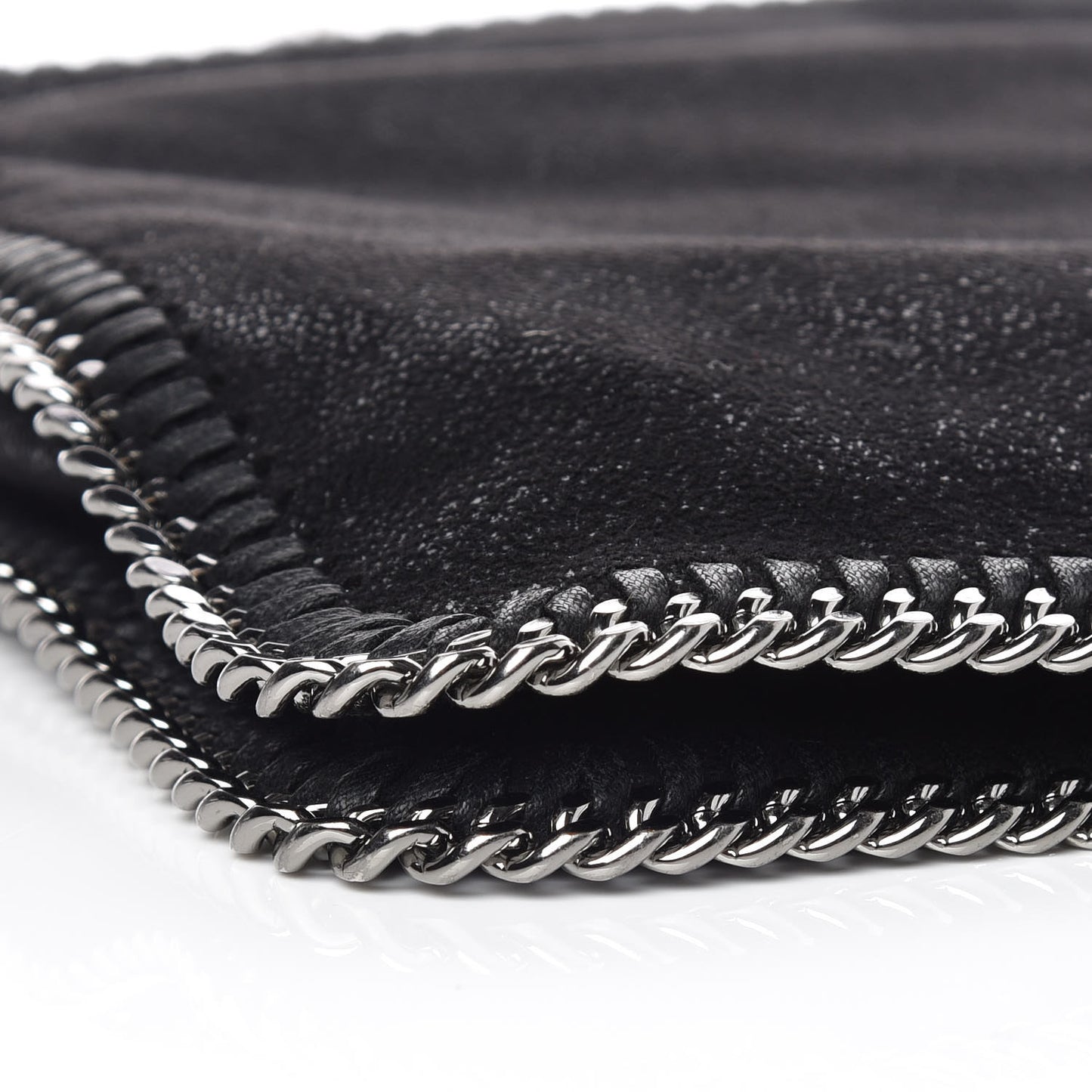 Shaggy Deer Medium Falabella Crossbody Bag Black