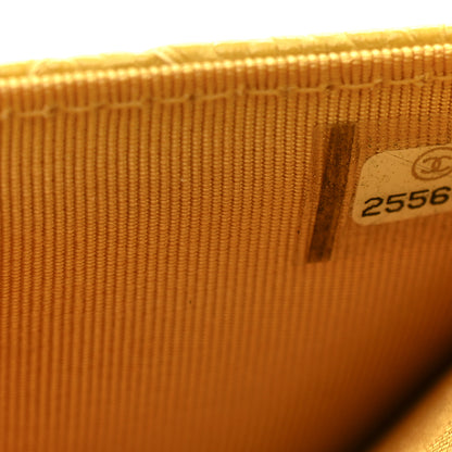 Chanel Caviar Quilted Flap Card Holder Wallet Yellow 8 of 9