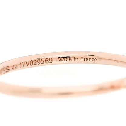 Hermes 18K Rose Gold Diamond Gambade Ring 49 5 6 of 7