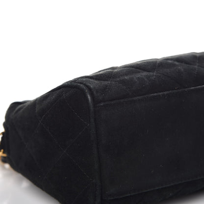 Chanel Suede Quilted Camera Case Crossbody Bag Black 9 of 12