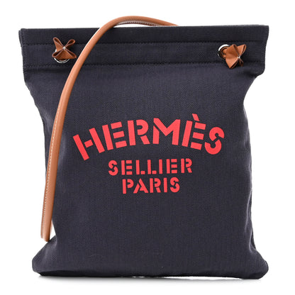 Hermes Canvas Swift Aline Grooming Bag Navy 1 of 11