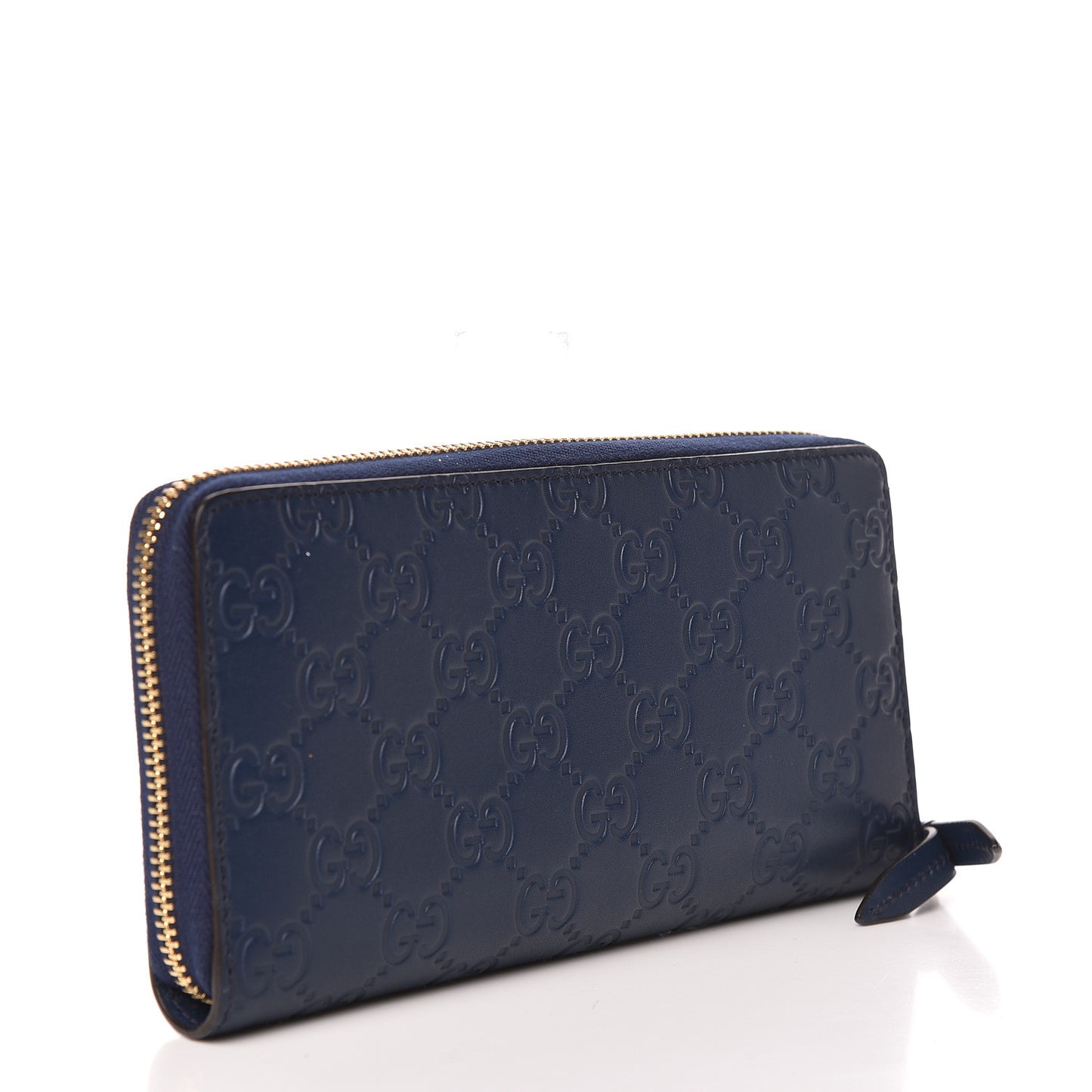 Guccissima Zip Around Wallet Blue