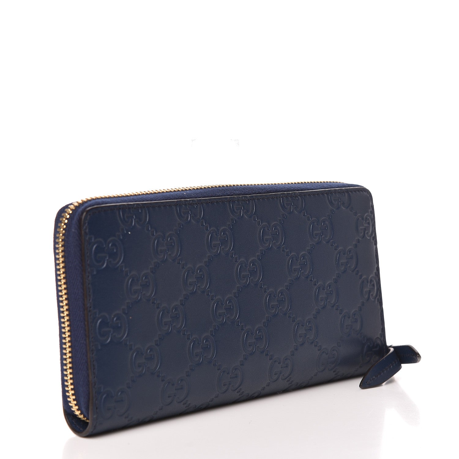 Gucci Guccissima Zip Around Wallet Blue 3 of 8