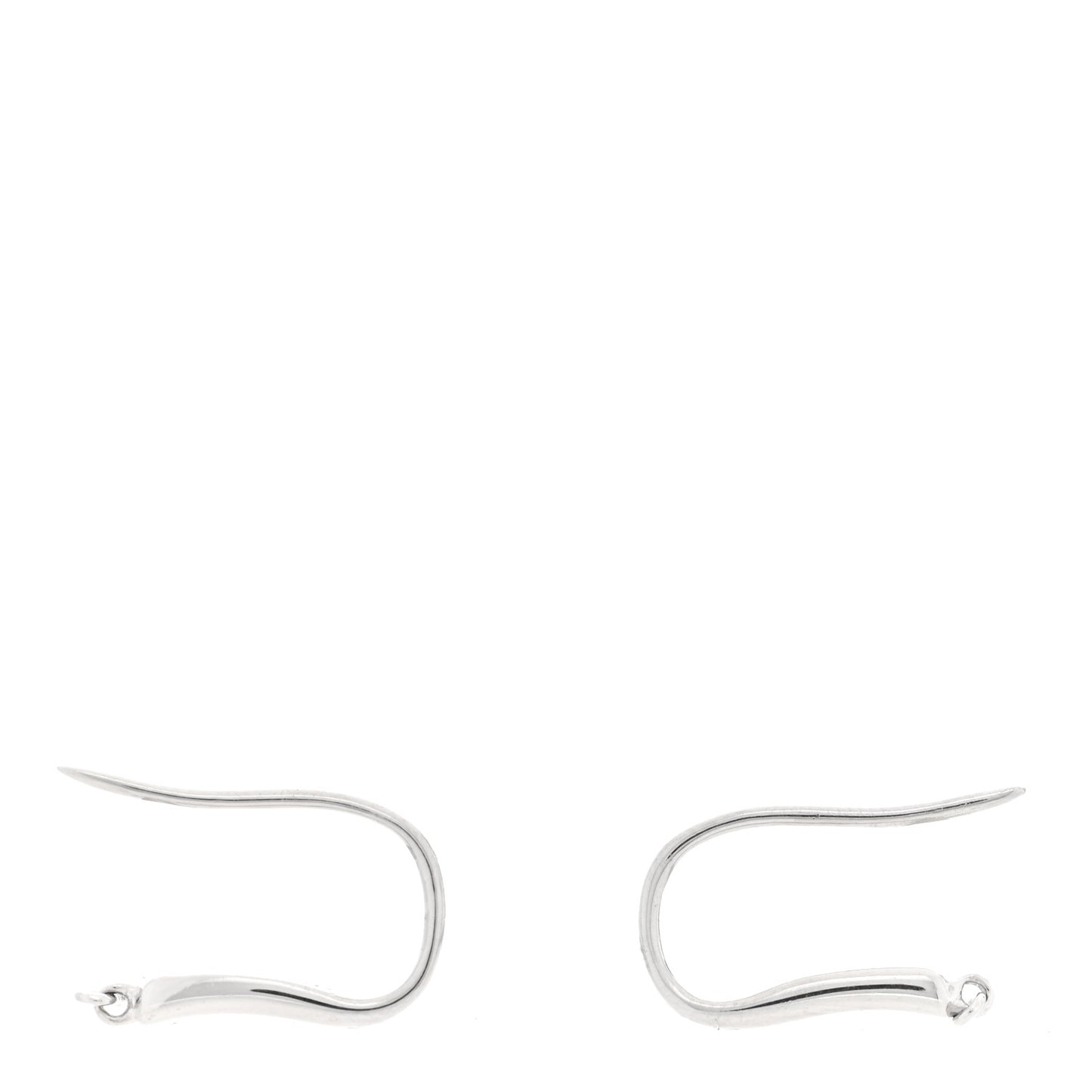 18K White Gold Feather Drop Earrings