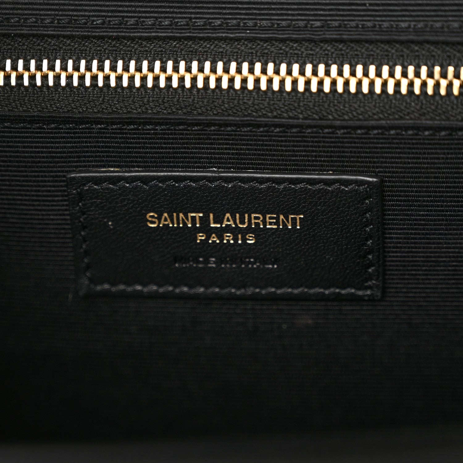 Saint Laurent Grain De Poudre Matelasse Chevron Large Monogram Satchel Black 6 of 15