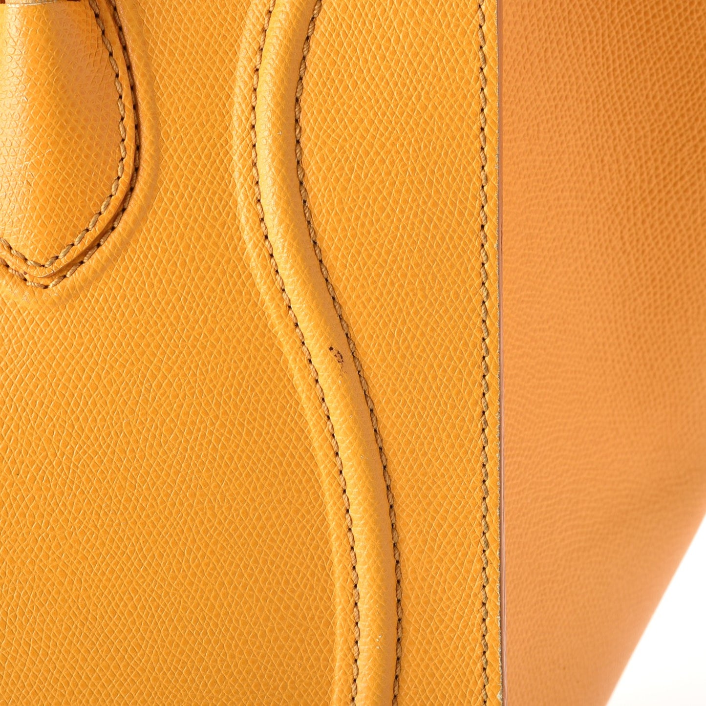 Grained Calfskin Medium Phantom Luggage Saffron