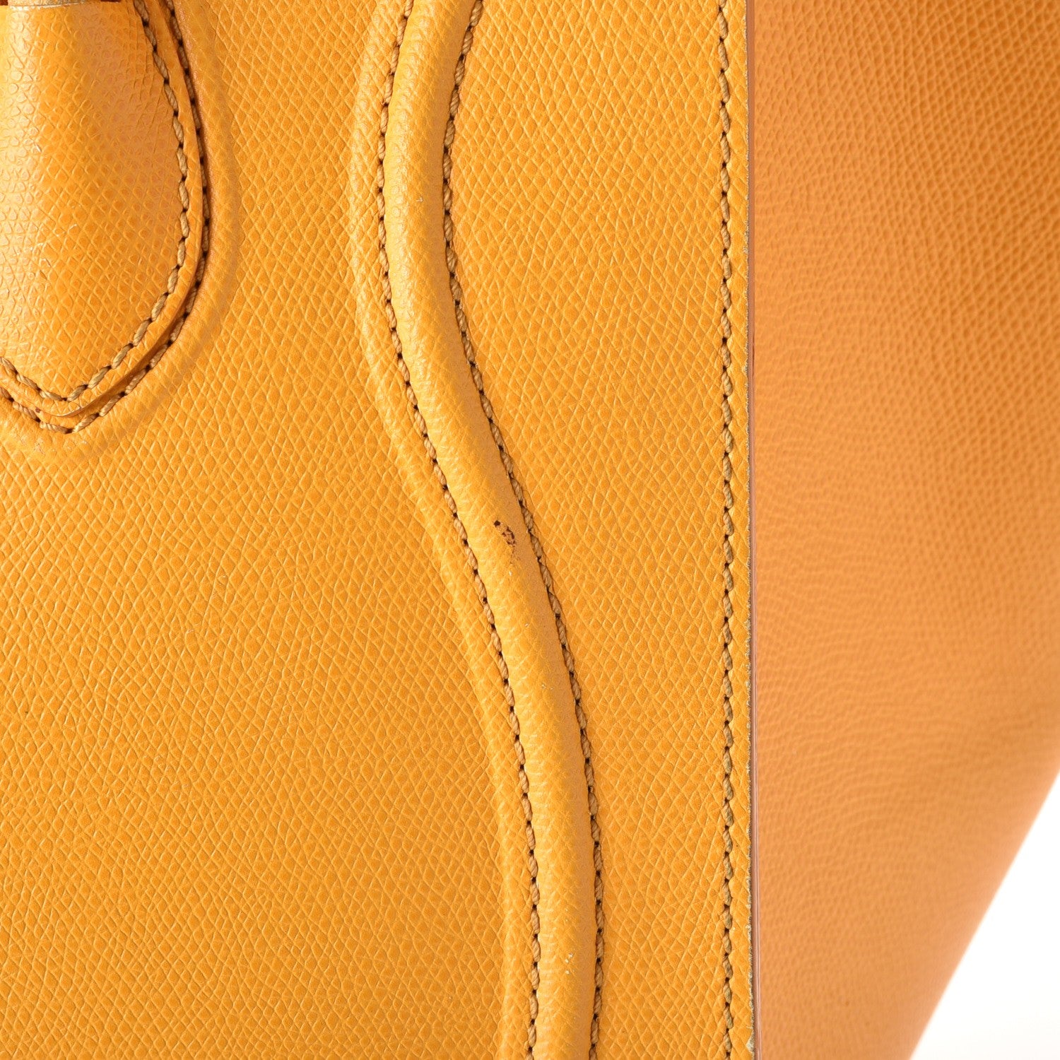 Celine Grained Calfskin Medium Phantom Luggage Saffron 16 of 29