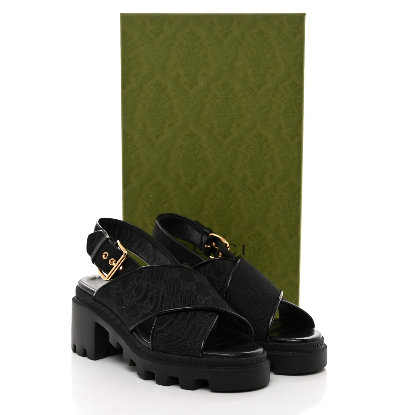 Monogram Granada Kid Trip 40/72mm Lug Sole Sandals 37 Black