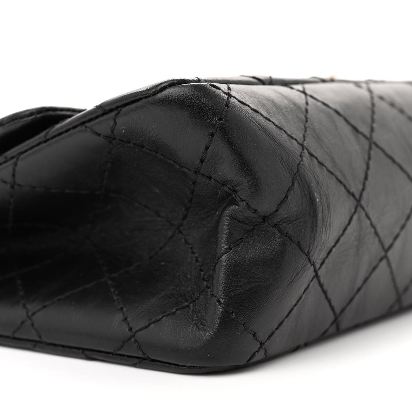 Aged Calfskin Quilted 2.55 Reissue 225 Flap Black