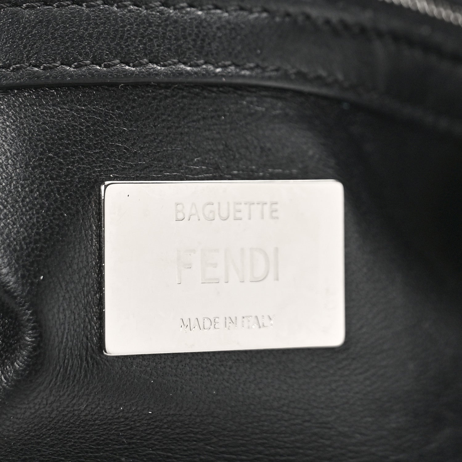 Fendi Shearling Calfskin Goat Fox Fur Bugs Baguette Orange Multicolor 5 of 7