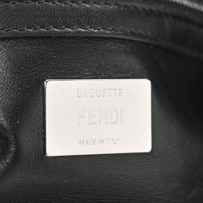 Fendi Shearling Calfskin Goat Fox Fur Bugs Baguette Orange Multicolor 5 of 7