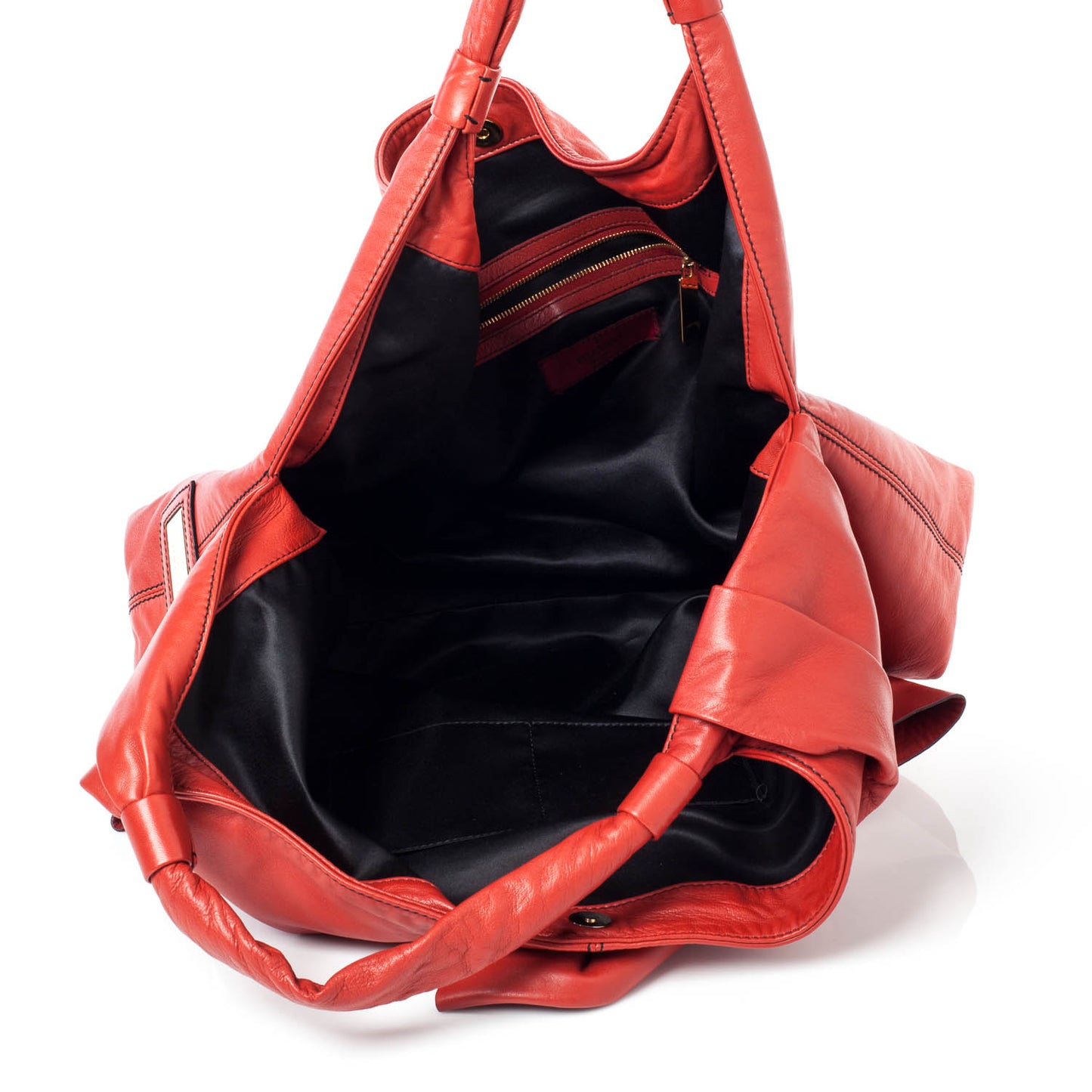 Nappa Premier Bow Hobo Rosso