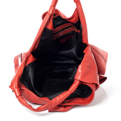 Valentino Garavani Nappa Premier Bow Hobo Rosso 9 of 10