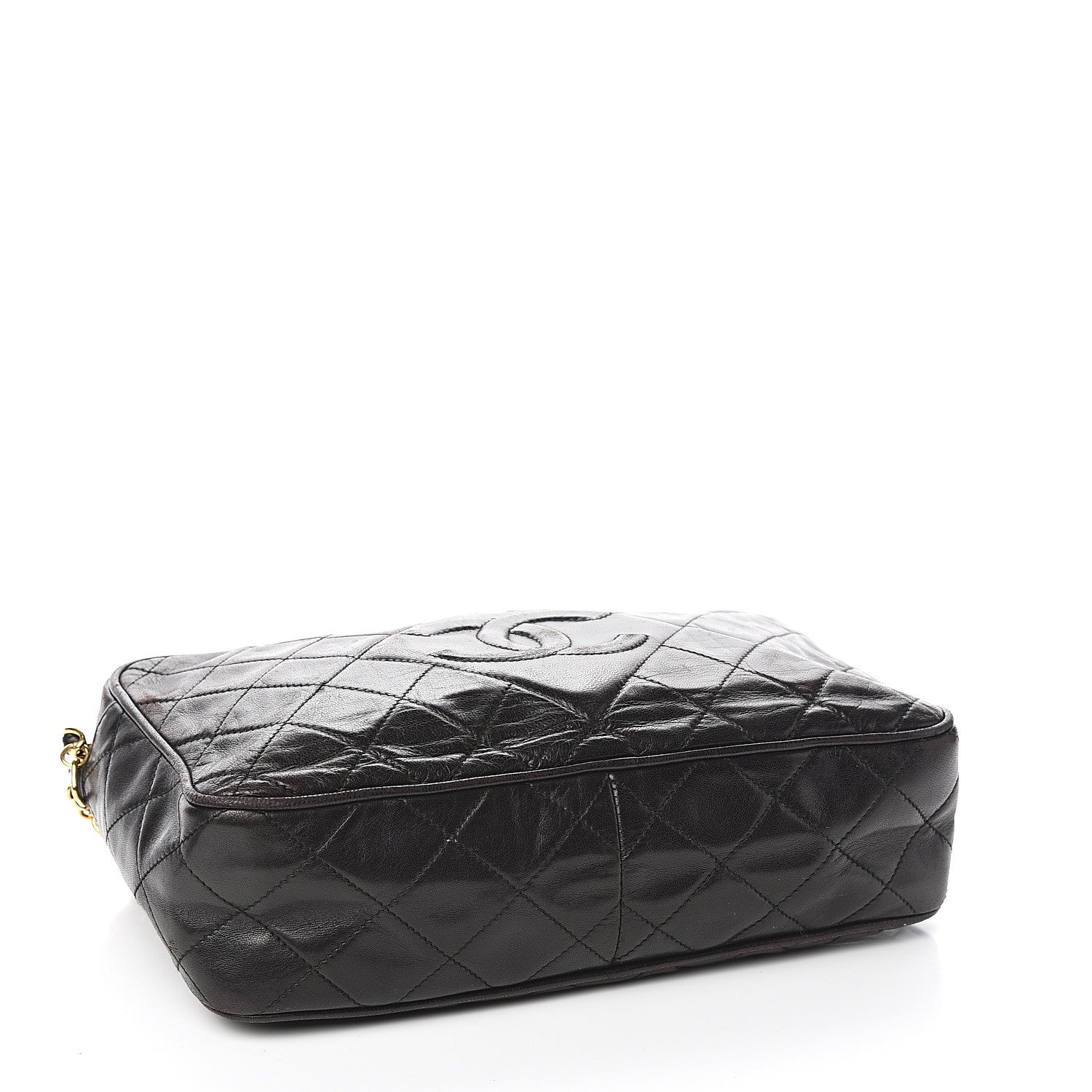 Chanel Lambskin Quilted CC Tassel Camera Case Black 3 of 10