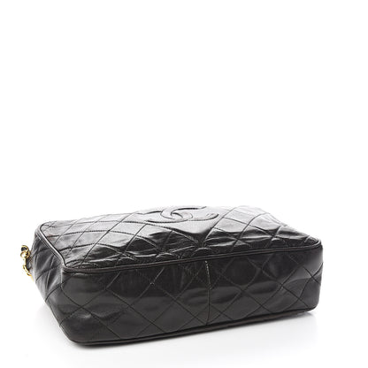 Chanel Lambskin Quilted CC Tassel Camera Case Black 3 of 10