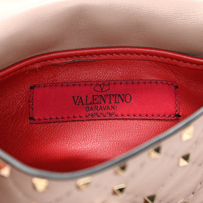 Valentino Garavani Nappa Small Rockstud Spike Shoulder Bag Poudre 6 of 7