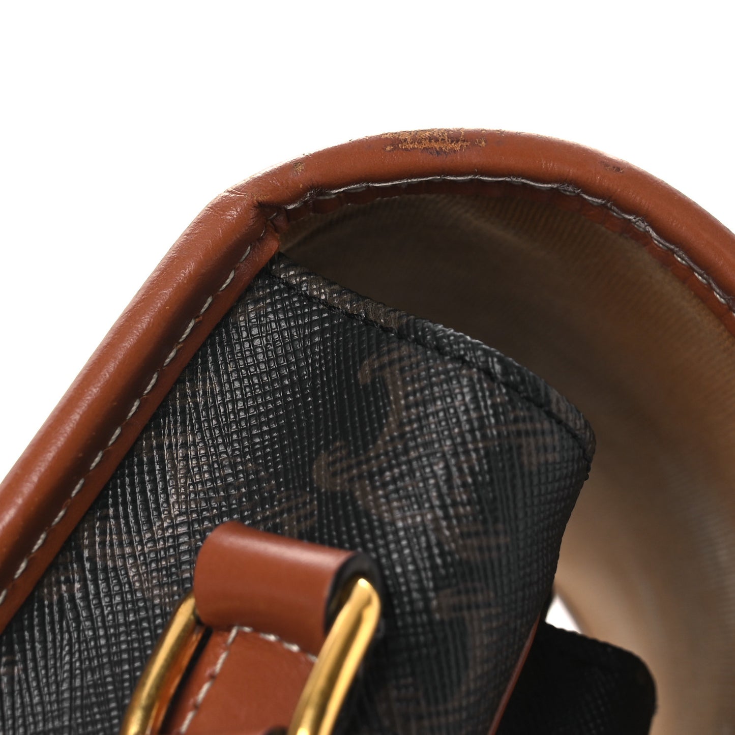 Triomphe Canvas Medium Folco Bag Tan