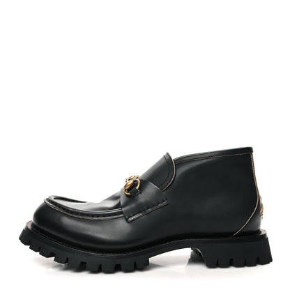 Gucci Cordovan Lux Mens Harald Horsebit Ankle Boots 9 Black 1 of 10