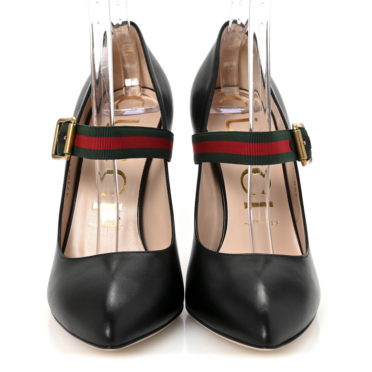Gucci Malaga Kid Sylvie High Heel Pumps 39 Black 3 of 10