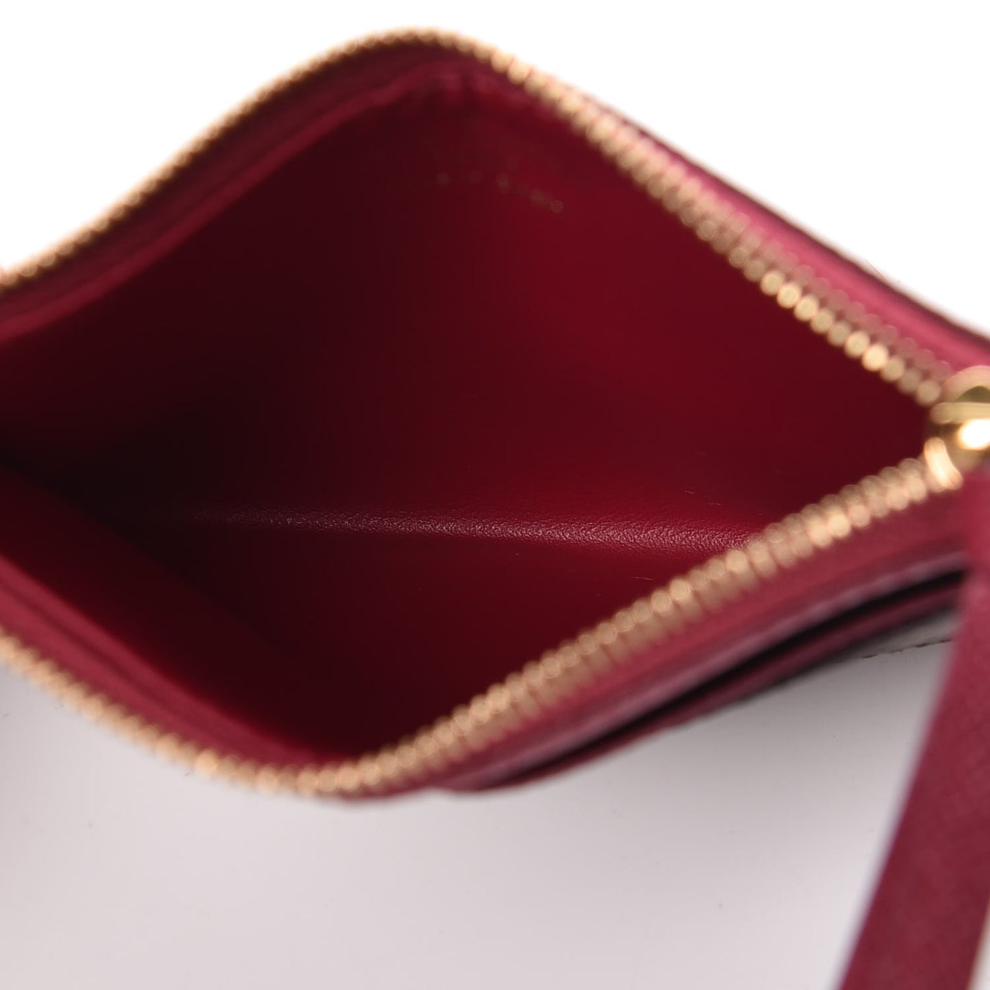 Monogram Zipped Card Holder Fuchsia