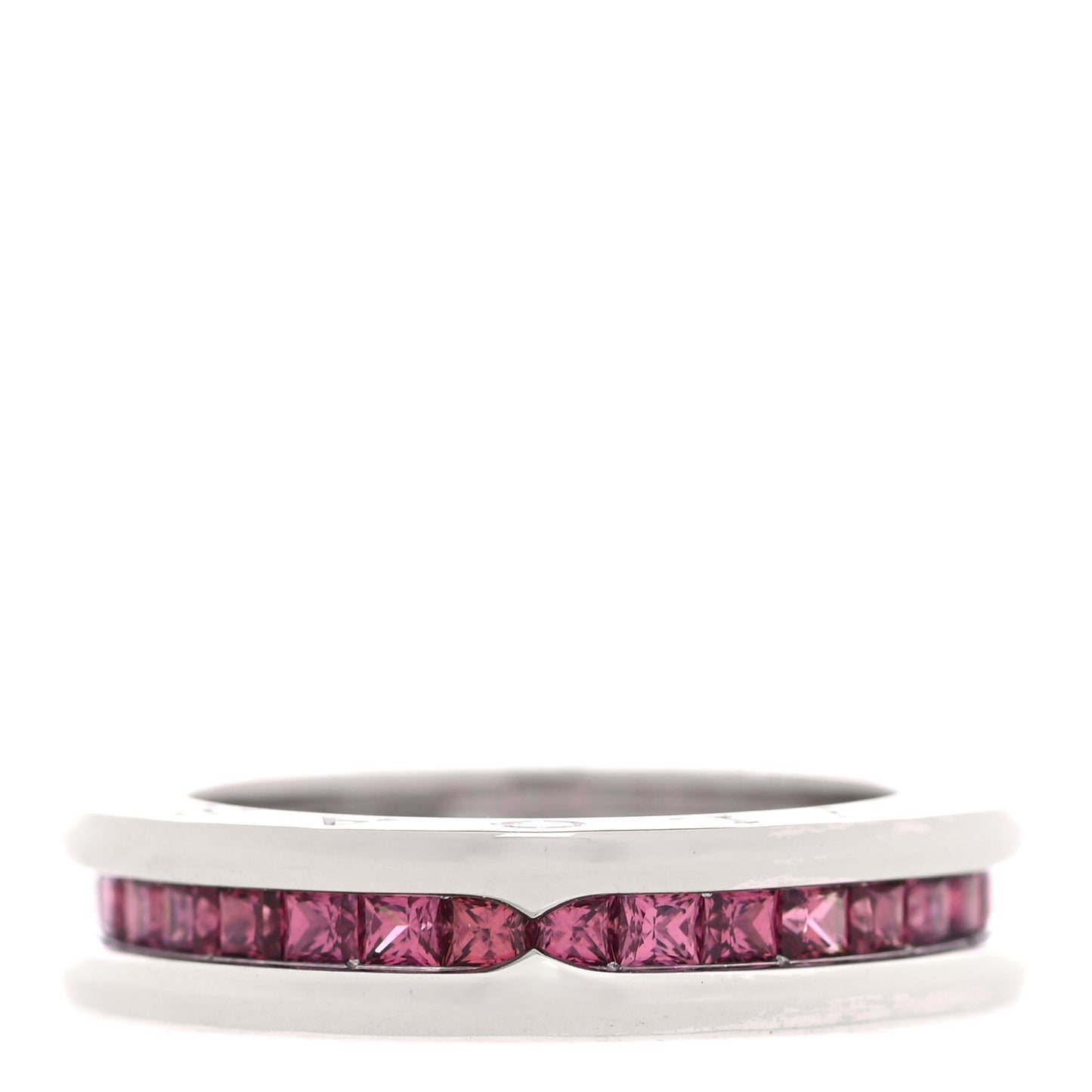 18K White Gold Garnet B.Zero1 One-Band Ring 52 6