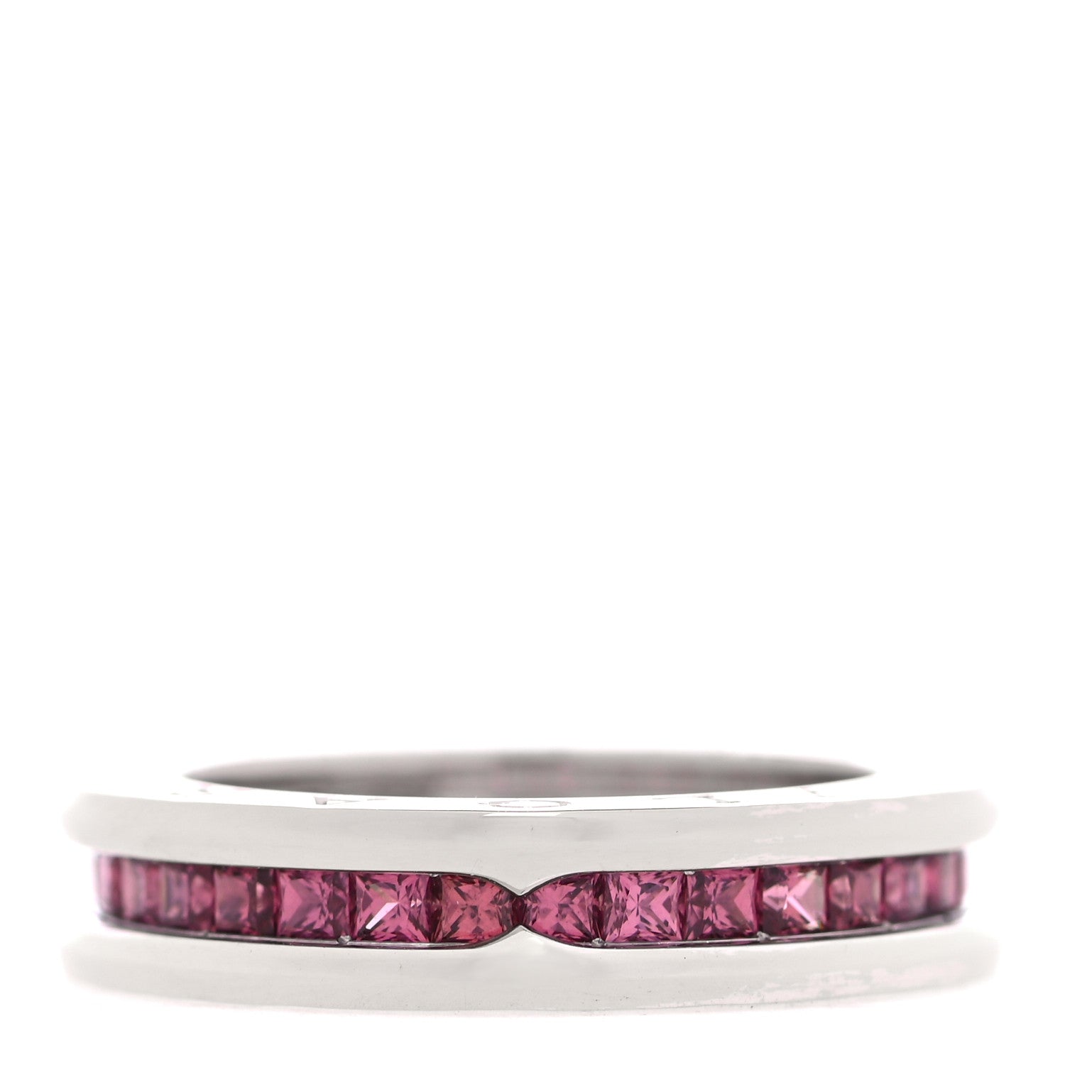 Bulgari 18K White Gold Garnet B.Zero1 One-Band Ring 52 6 1 of 6