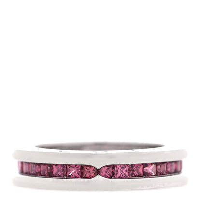 Bulgari 18K White Gold Garnet B.Zero1 One-Band Ring 52 6 1 of 6