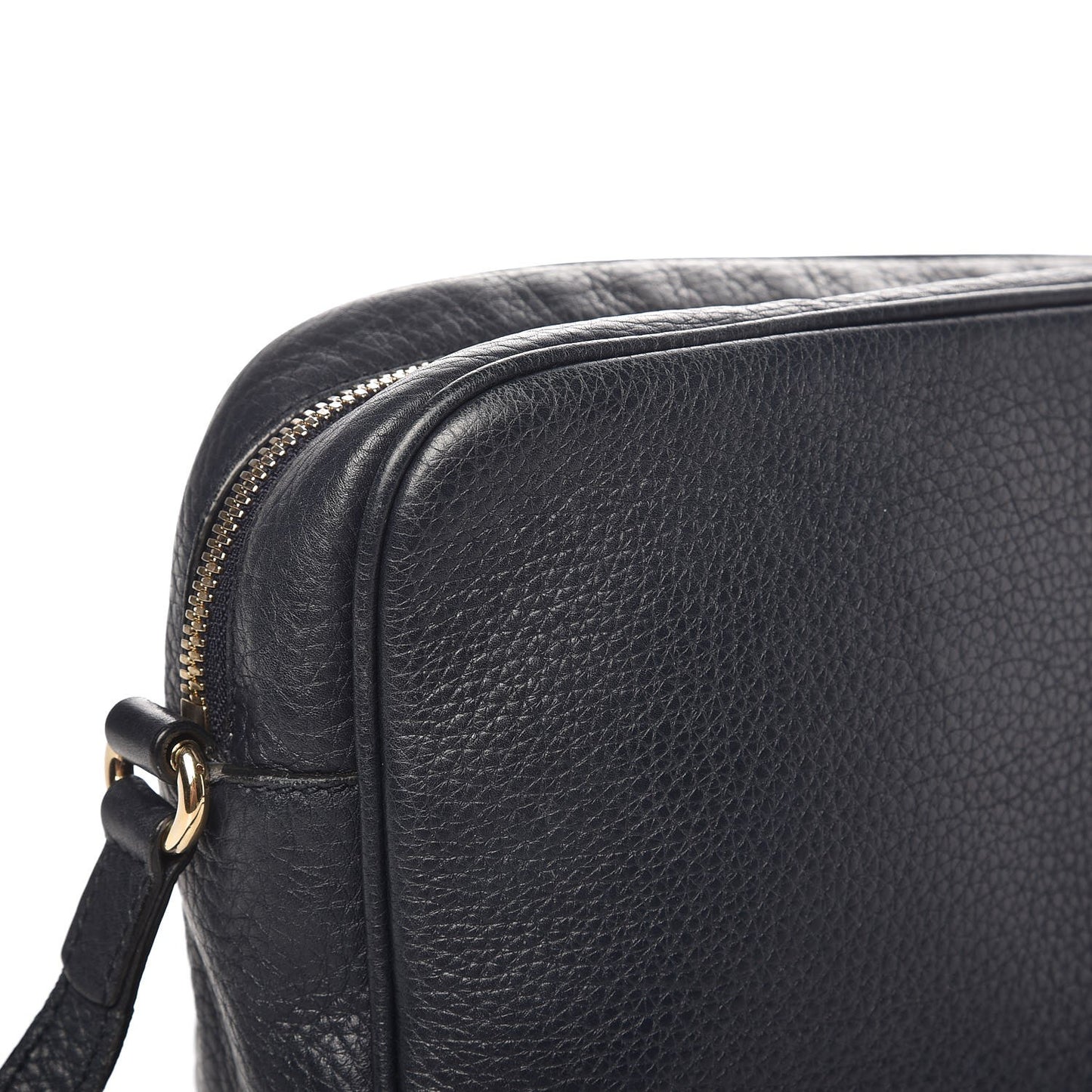 Pebbled Calfskin Small Soho Disco Bag Blue