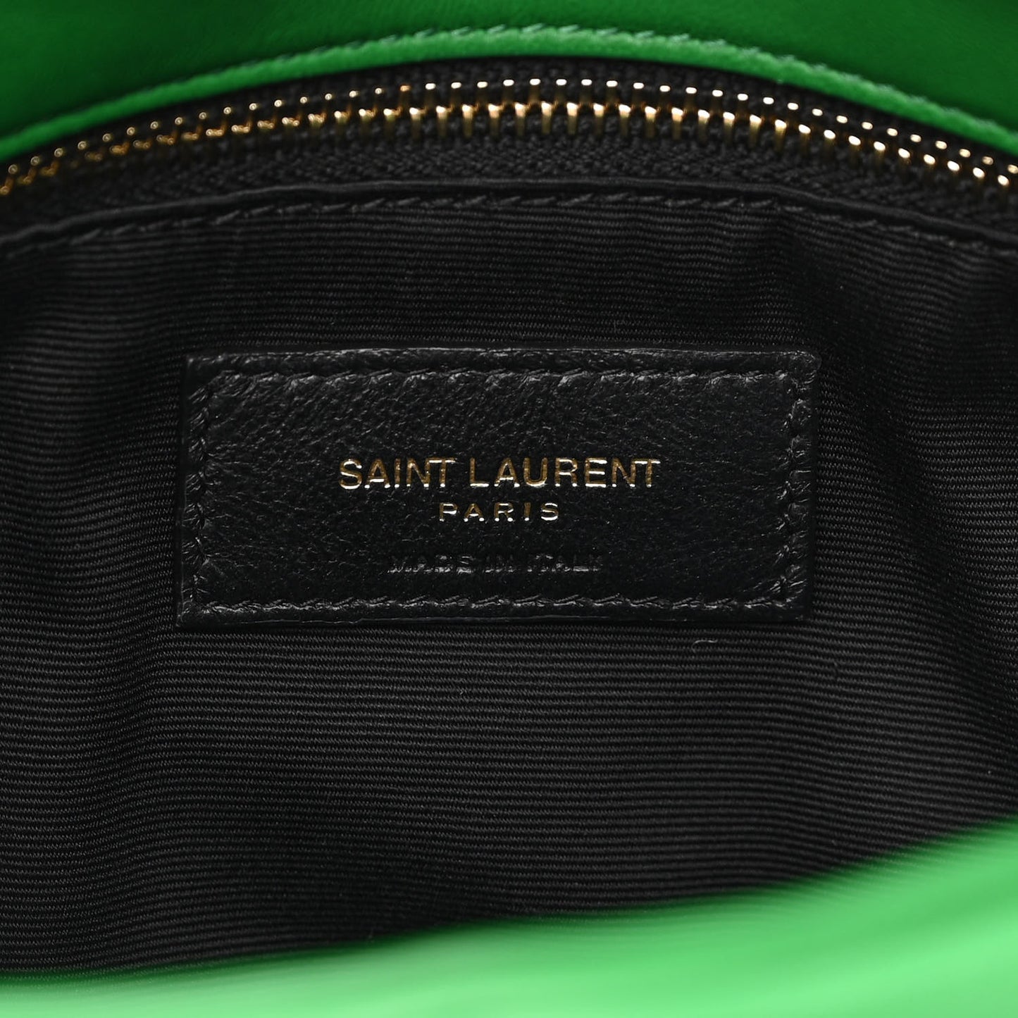 Lambskin Quilted Small Loulou Puffer Monogram Chain Satchel New Vert