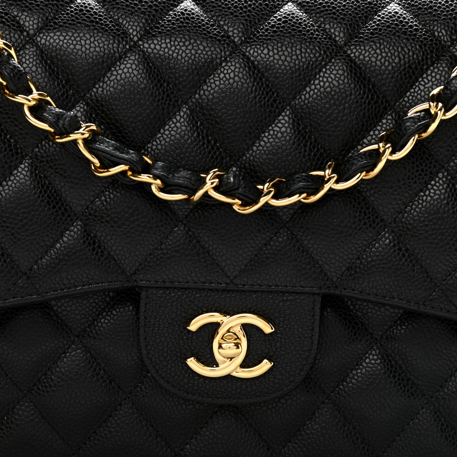 Chanel Caviar Quilted Jumbo Double Flap Black 8 of 10
