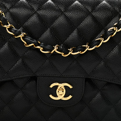 Chanel Caviar Quilted Jumbo Double Flap Black 8 of 10