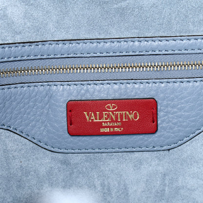 Valentino Garavani Grained Calfskin Rockstud Shoulder Tote Niagara 5 of 10