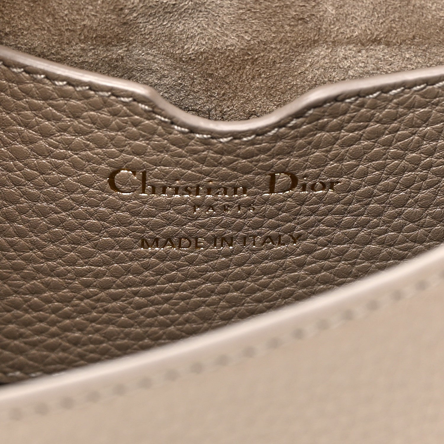 Christian Dior Grained Calfskin Medium Bobby Flap Taupe 6 of 15