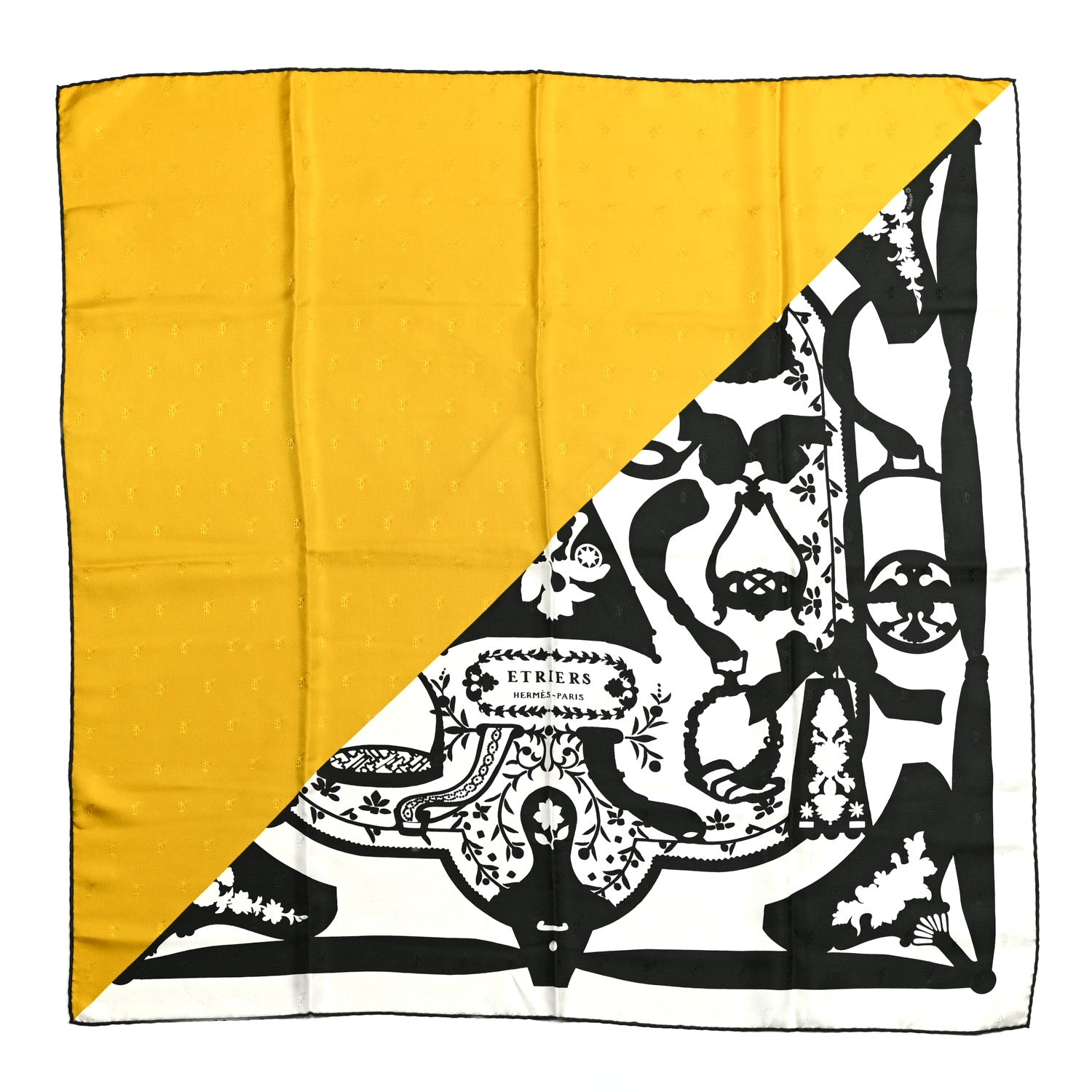 Hermes Silk Quadrige Etriers Tattoo Scarf 90 1 of 3