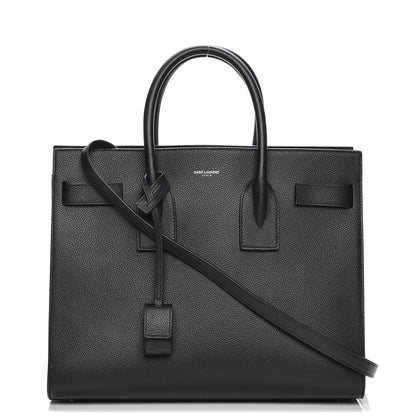 Saint Laurent Grained Calfskin Small Sac De Jour Black 8 of 14