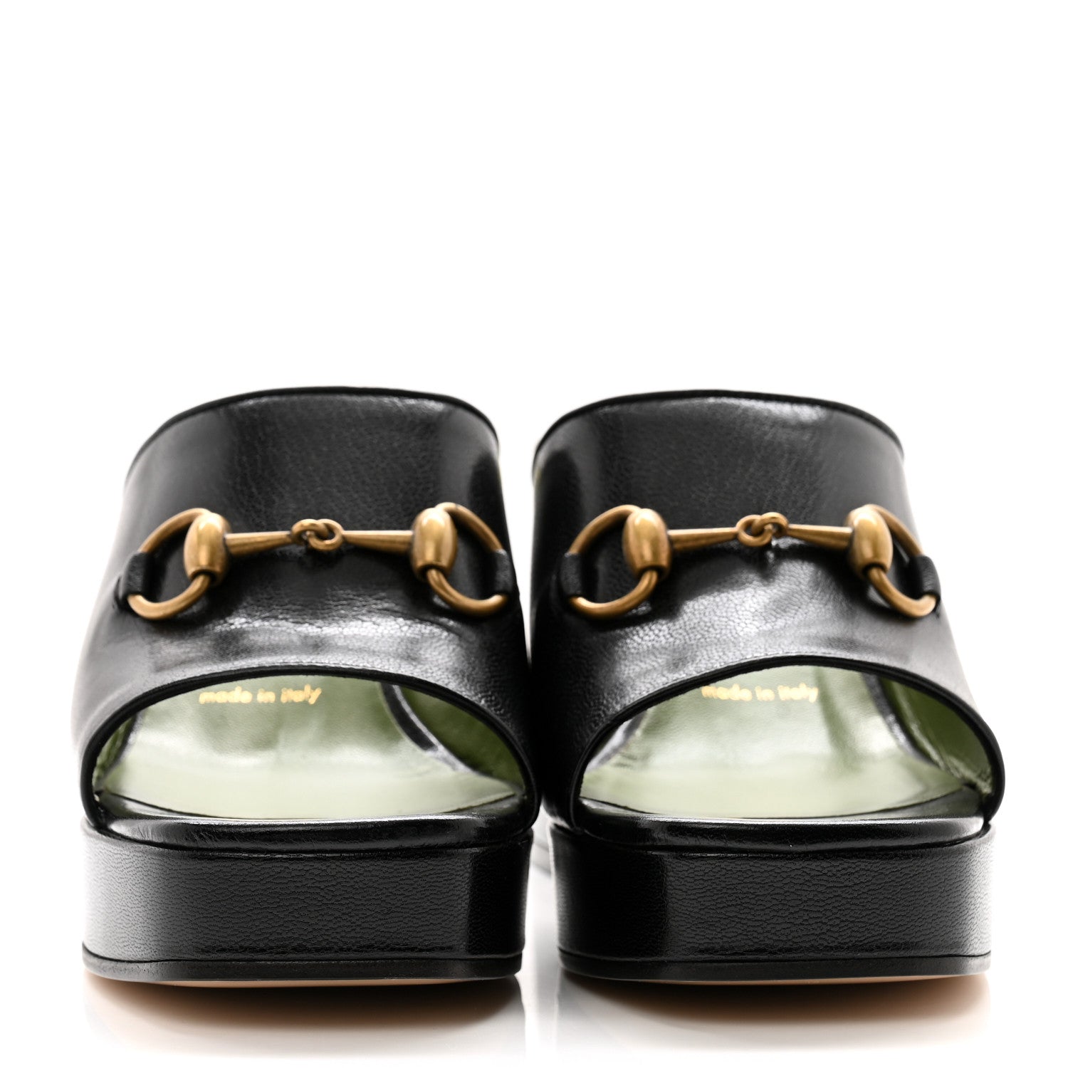 Gucci Granada Kid Houdan Platform Slide Sandals 37.5 Black 2 of 10
