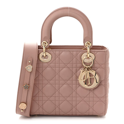 Christian Dior Lambskin Cannage Small Lucky Badges My Lady Dior Fard 1 of 11