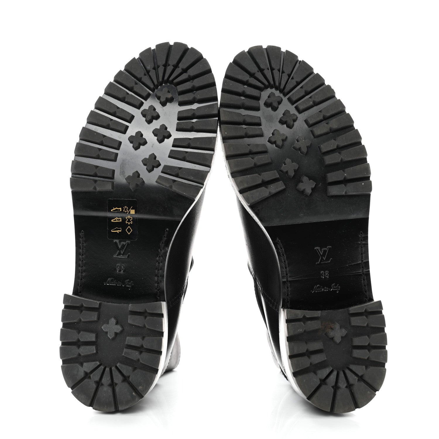 Louis Vuitton Calfskin Monogram Discovery Flat Ankle Boots 38 Black 5 of 10