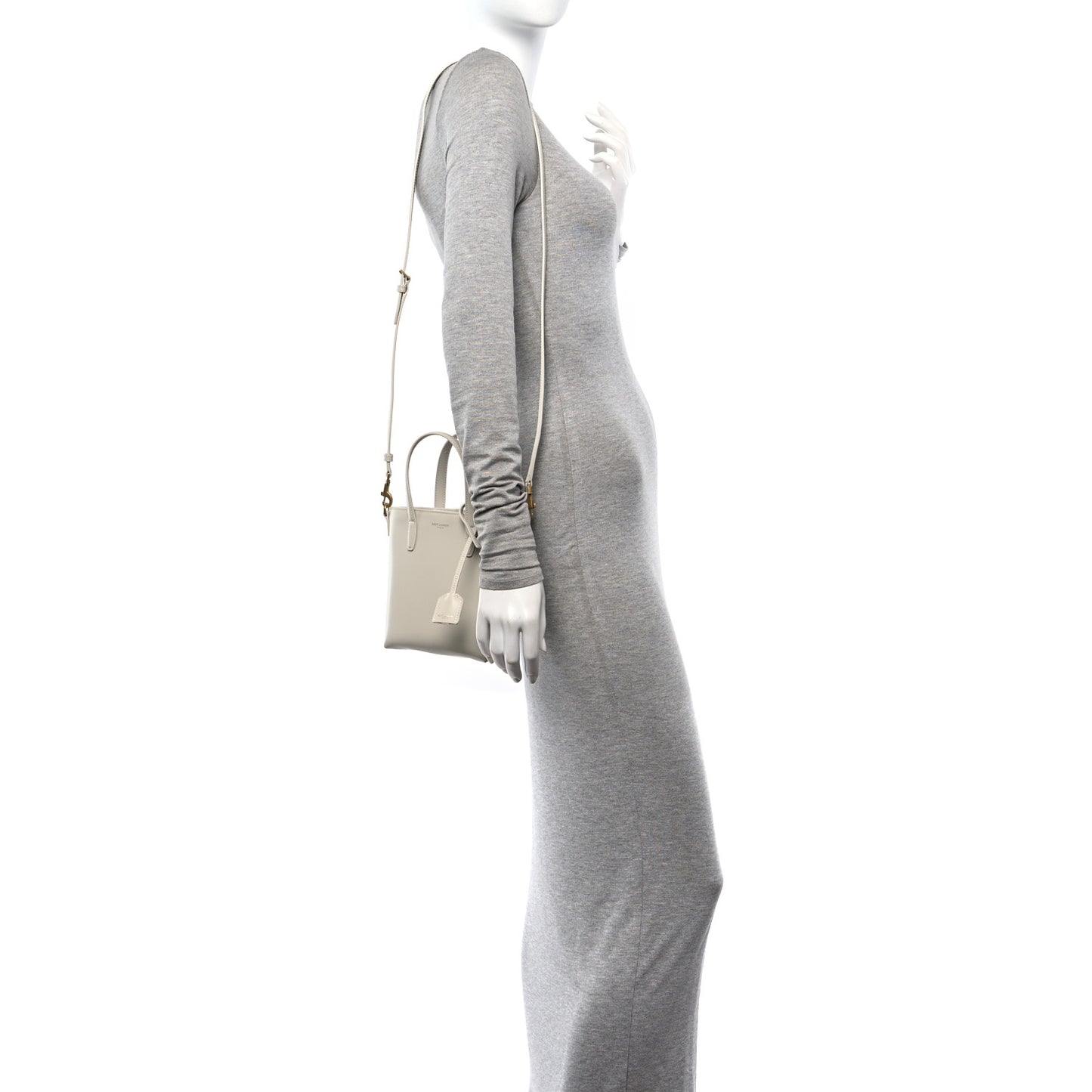 Calfskin Mini Toy Shopping Tote Crema Soft