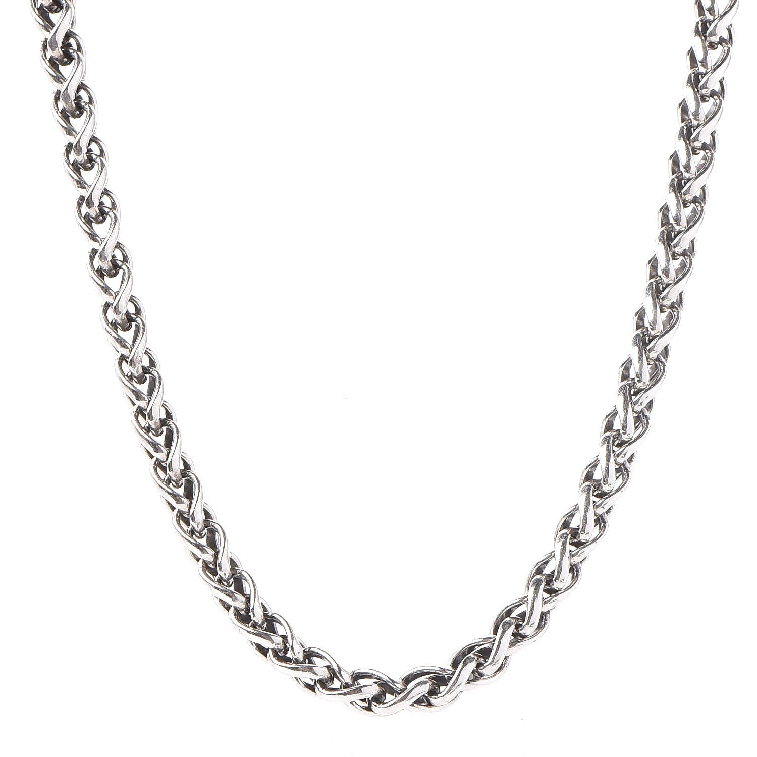 David Yurman Sterling Silver 14K Yellow Gold 6mm Wheat Chain Necklace 1 of 4