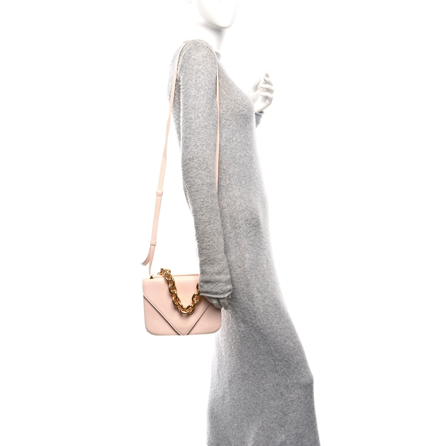 Bottega Veneta Calfskin Mount Envelope Bag Melon Washed 2 of 9
